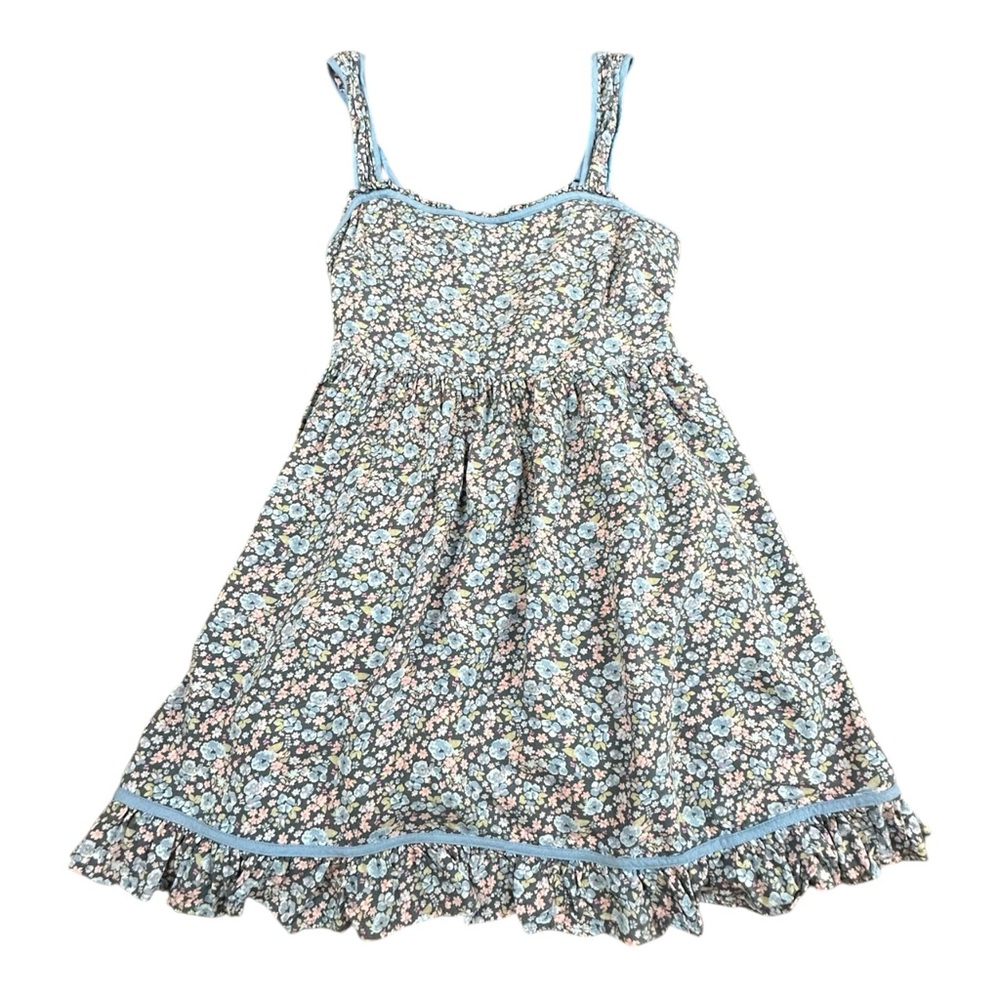 American Eagle Outfitters Floral Dress with Blue Trim